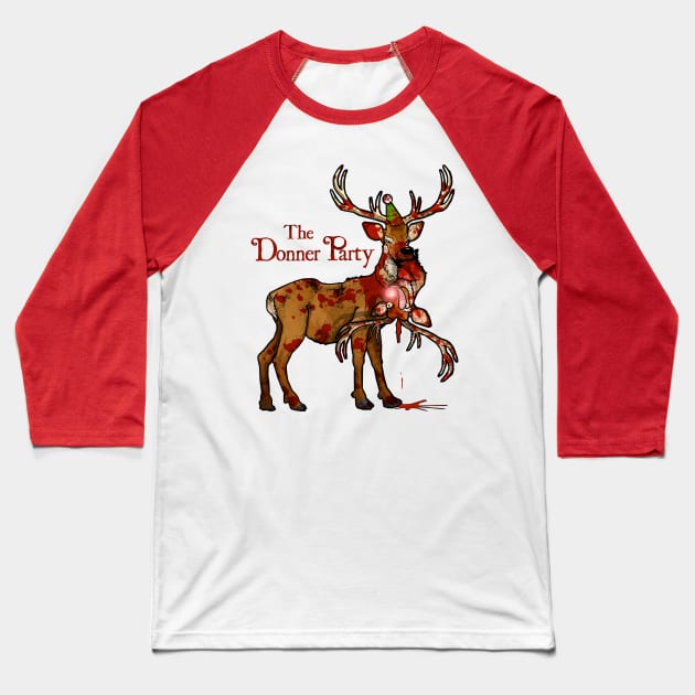 The Donner Party Baseball T-Shirt by scottsherwood